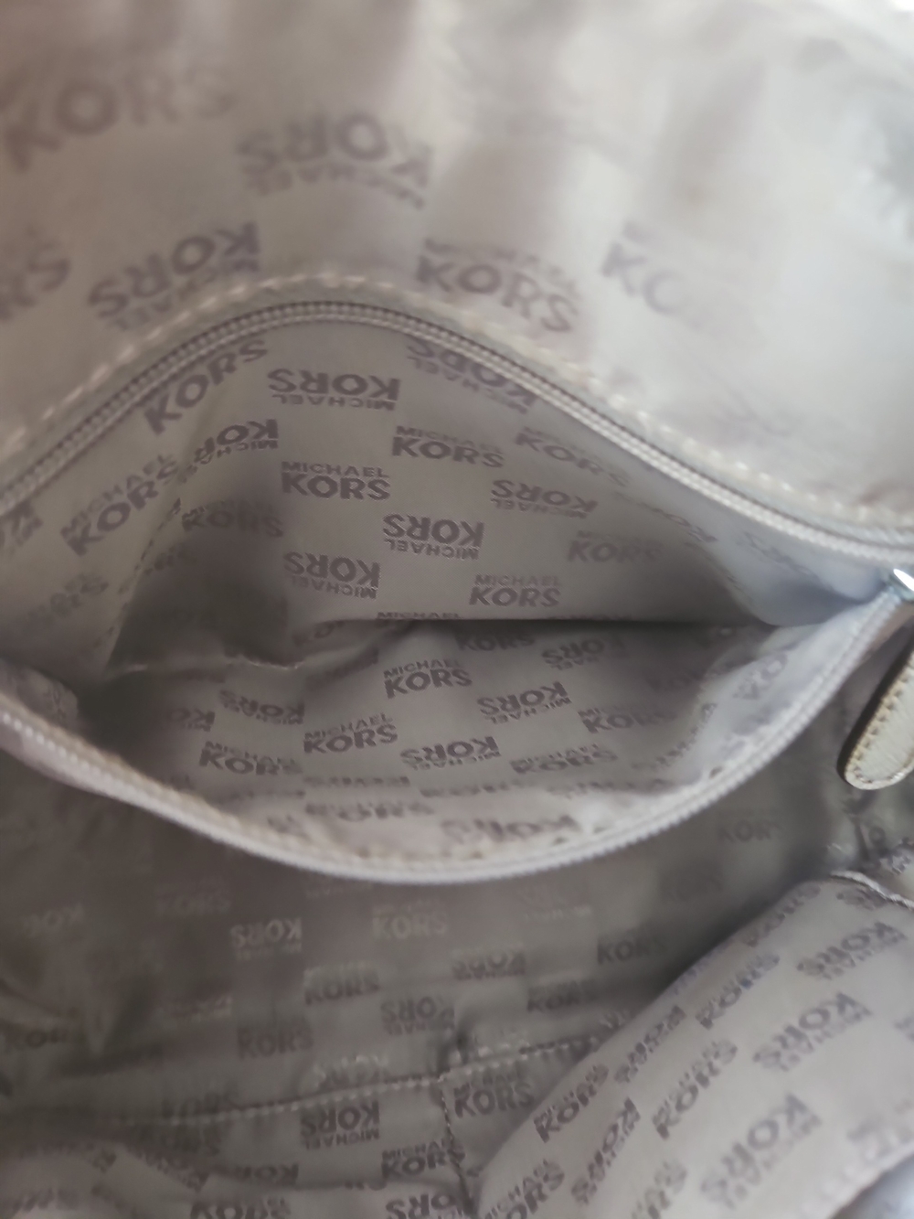 Michael Kors Gray Saffiano Leather Satchel - Picture 10 of 13